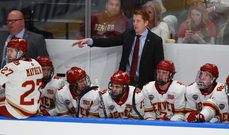 Around The Rinks (NCAA Tournament Edition): Anchorage’s David Carle has Denver in Frozen Four for 3rd time in 6 seasons as bench boss (plus, Sullivan Mack and Caleb Moretz notes)