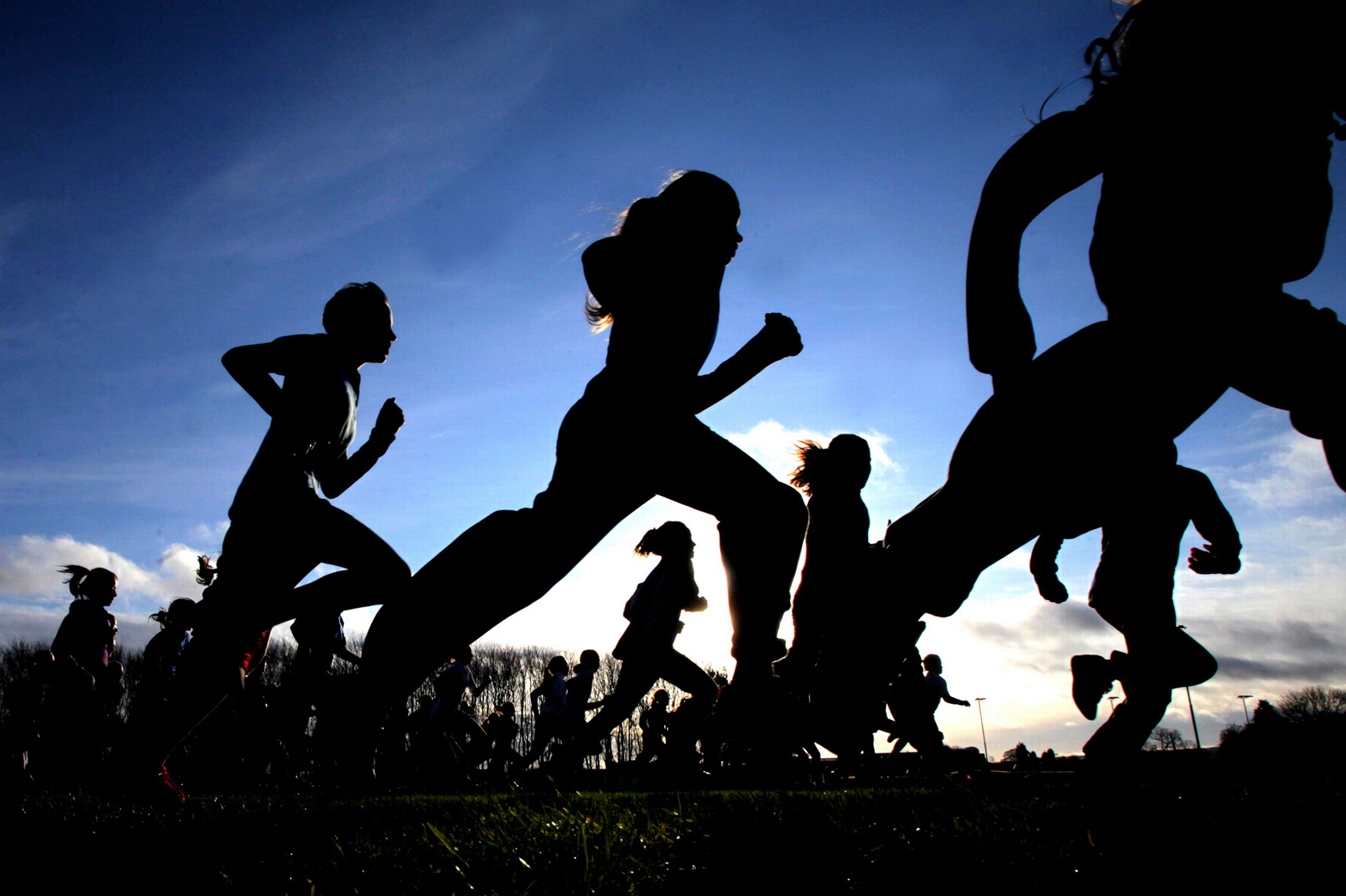 cross country running silhouette