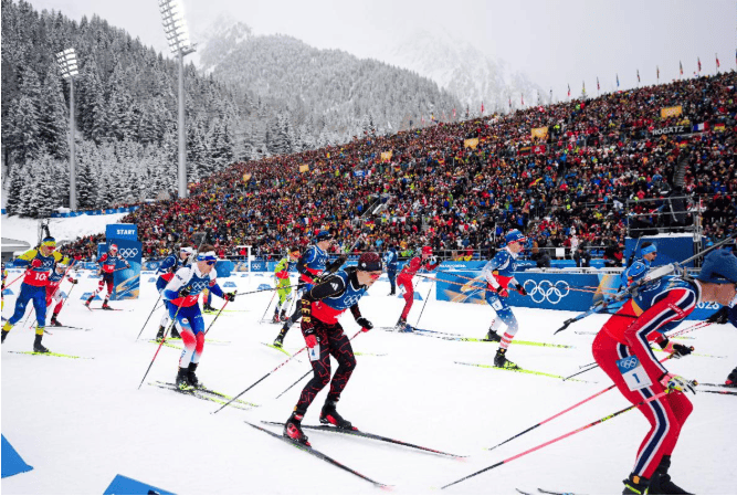 In Olympic biathlon relay race, Anchorage’s Germain shows that knitters ain’t quitters