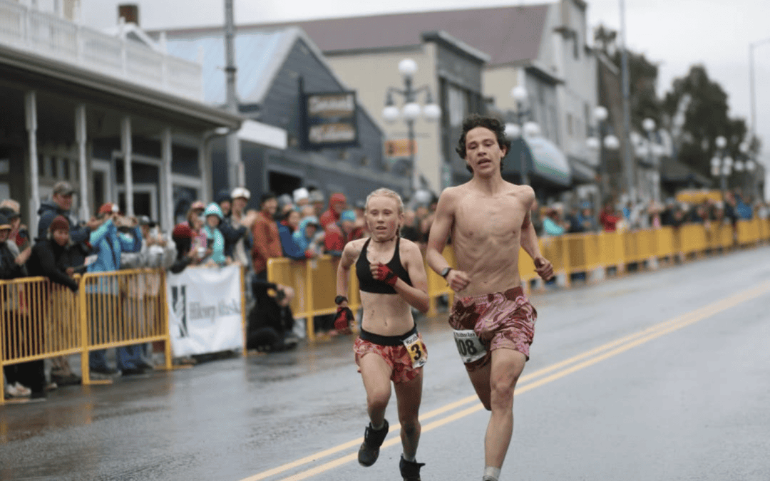 Randall rallies downhill to win Mount Marathon junior title while Spangler claims her first at 14